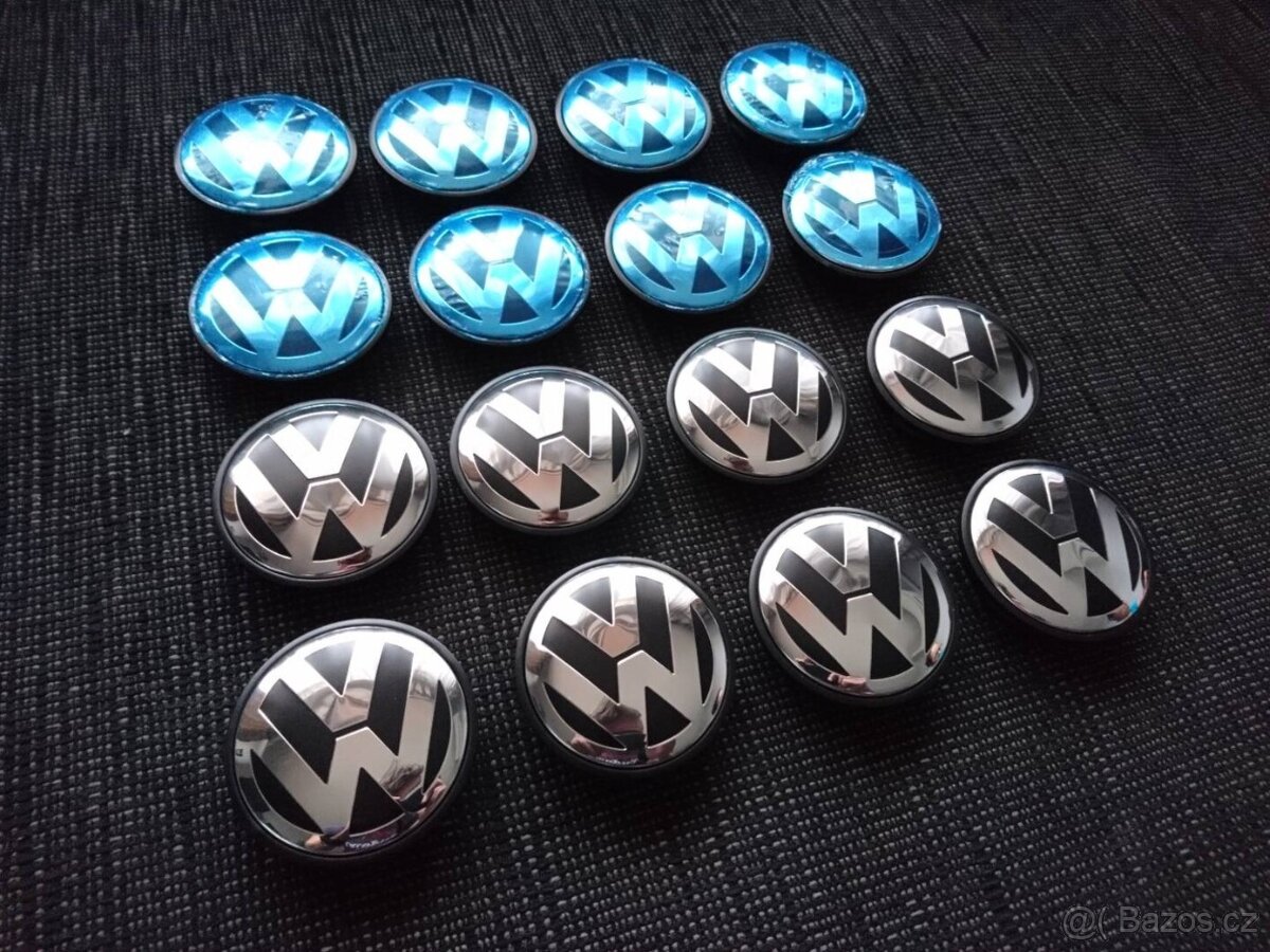 Stredové krytky pukličky diskov Golf Passat Sharan Polo - 5