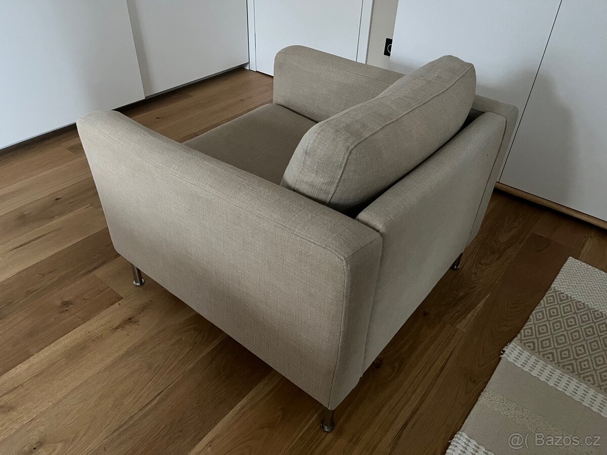 Křesílko Ikea, béžové, 90x90x63 cm - 5