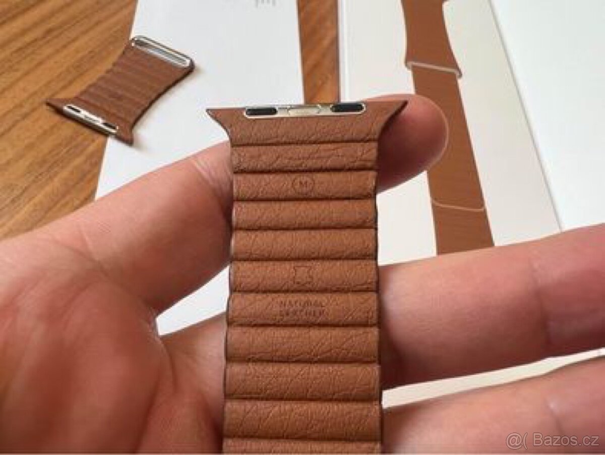 Apple Watch kožený řeminek originální hnědý. - 5