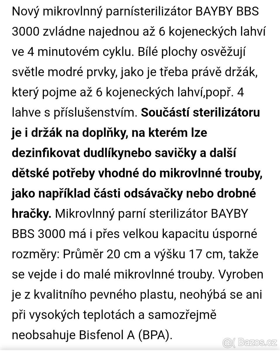 Odsávačka, lahvičky, a sterilizačka - 5