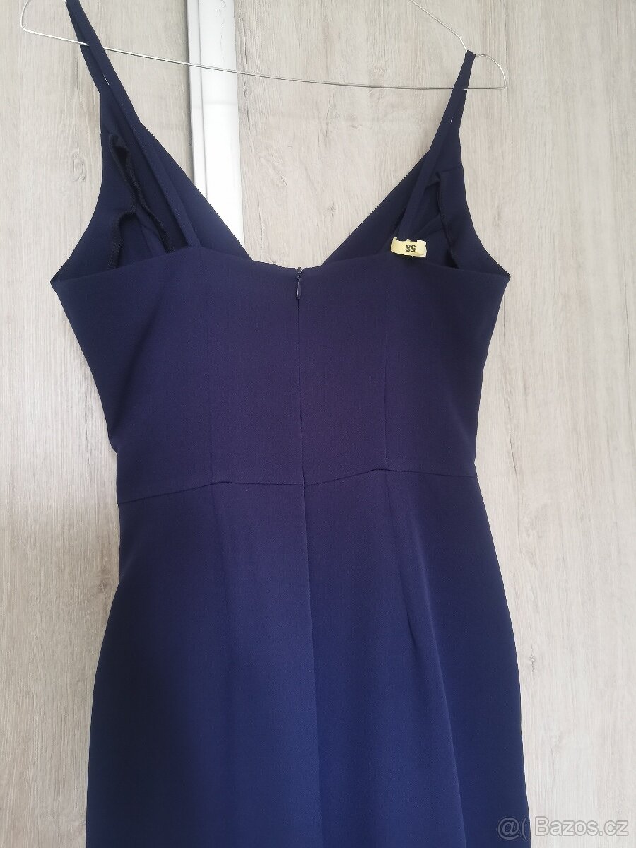 Tmavě modré šaty BÁRA styl- sexy šaty - 5