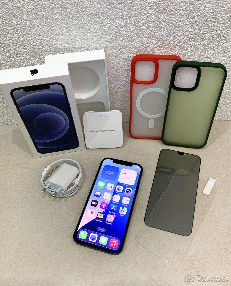 🍏 Apple iPhone 12 128GB - Black (12m. ZÁRUKA) + MEGA DÁRKY - 5
