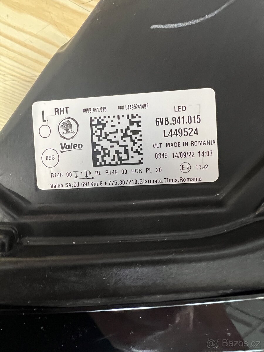 levé světlo Škoda Fabia 4 - 5