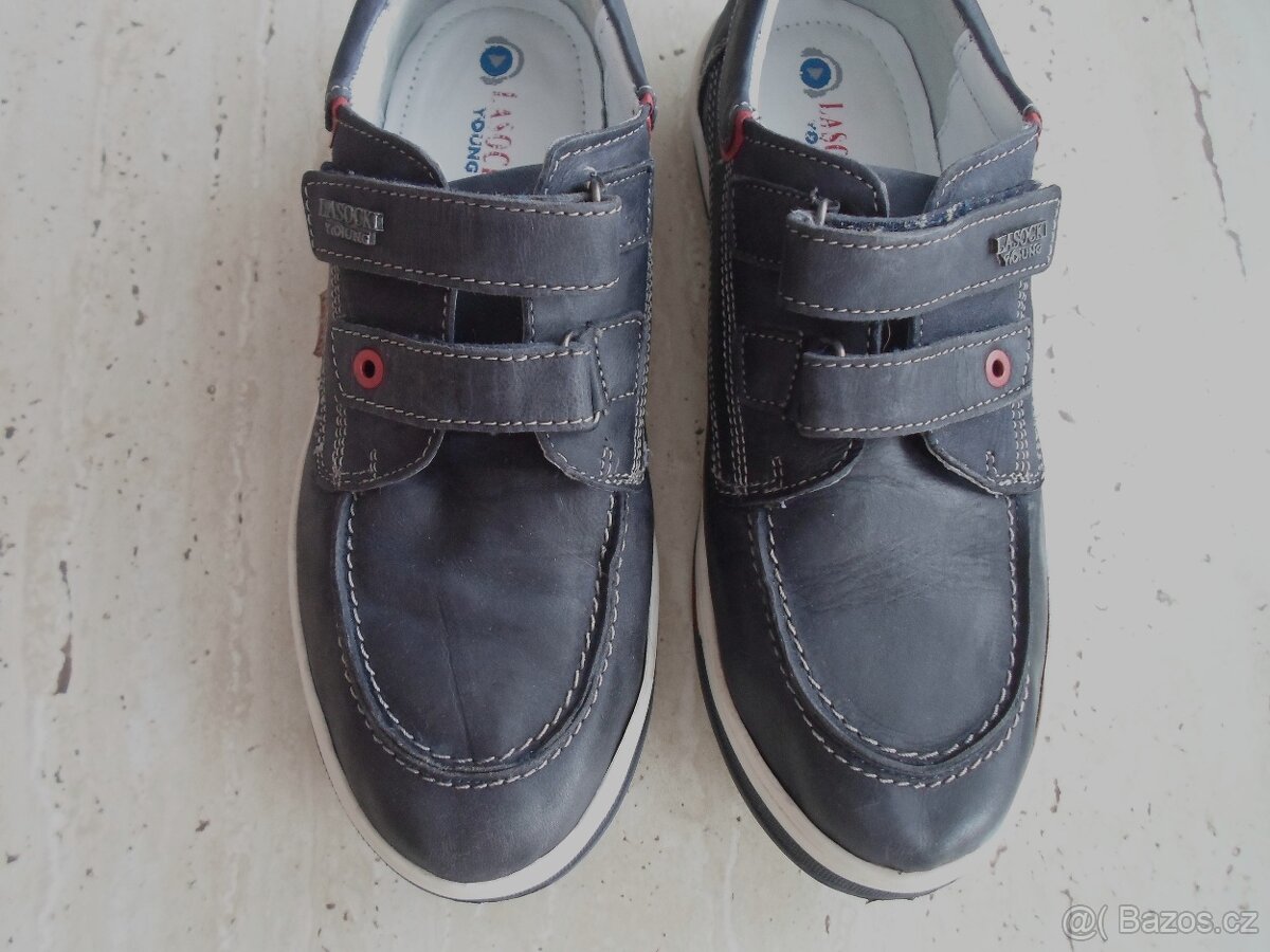 Modré boty sandály kožené - 35 - 5