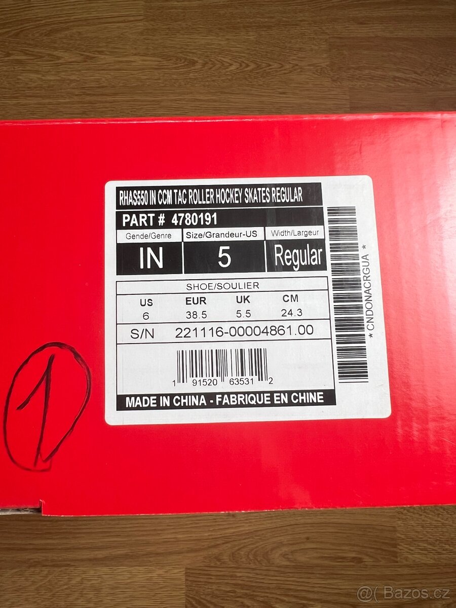 Prodám inline brusle CCM Tacks RHAS550 vel.5 - 5