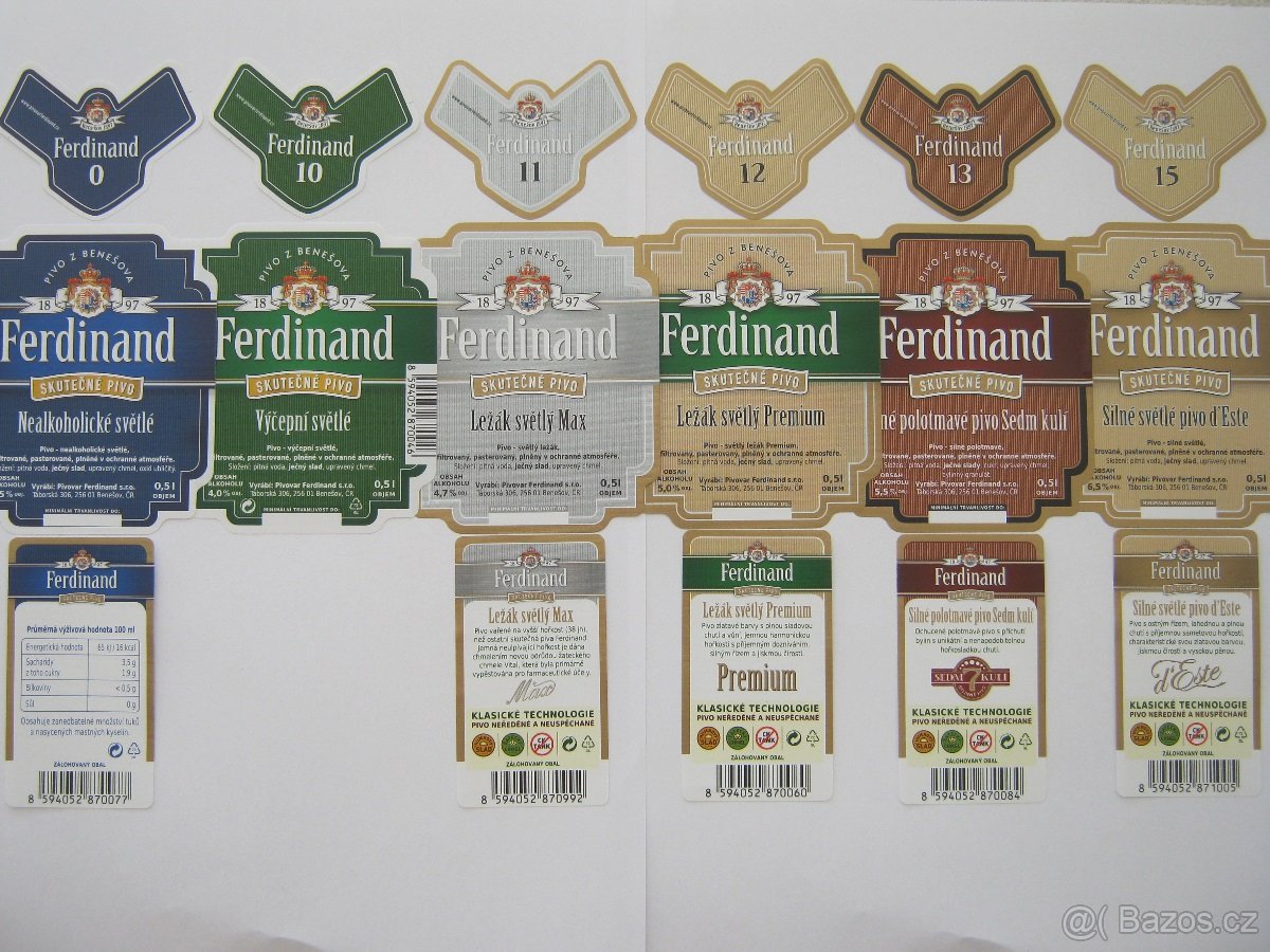 pivní etikety pivovar Benešov sbírka 490ks 1945-2025 - 5