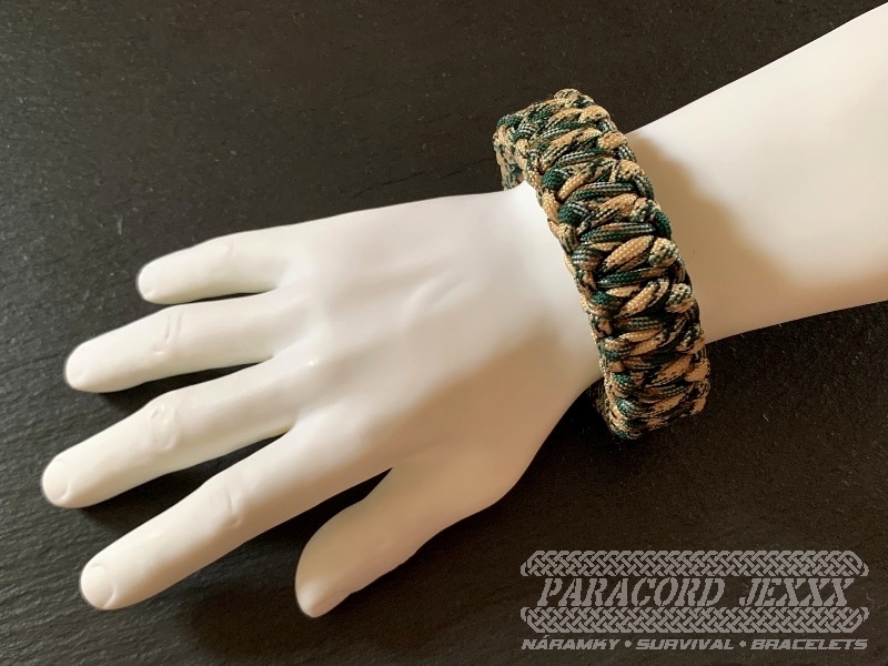 Paracord náramek (20 cm) Jungle Camo - 5