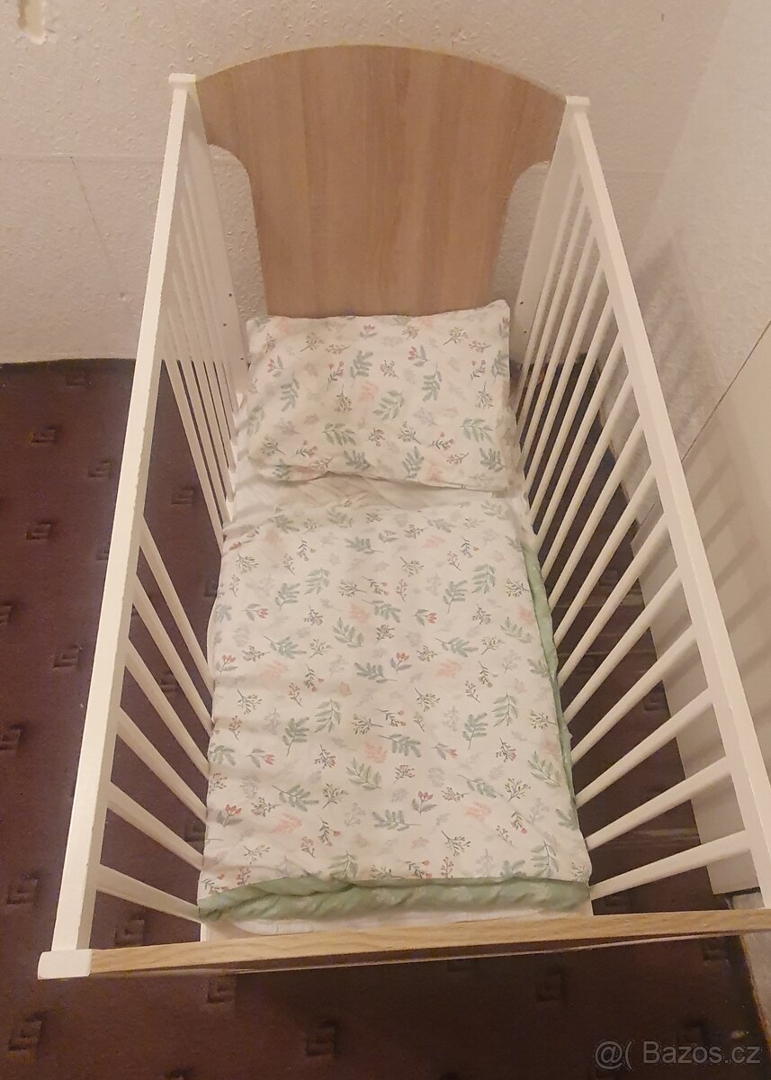 Dětská postýlka s matrací, peřinkou , polštářkem, povlečenim - 5