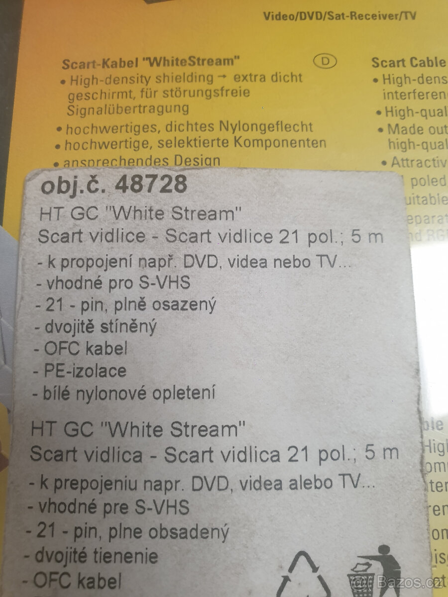 SCART kabel HAMA 21- pinový 5m - 5