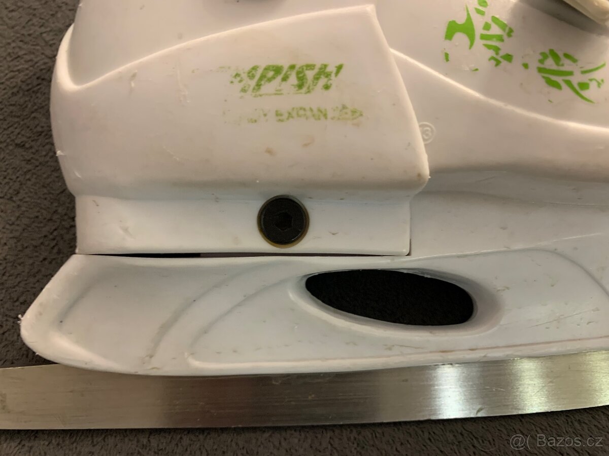 Prodám dětské/dívčí nastavovací lední brusle, velikost 33-36 - 5