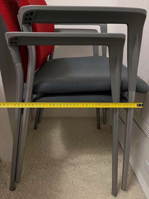 Konferenční židle, LD seating, kov, plast, látkový potah - 5