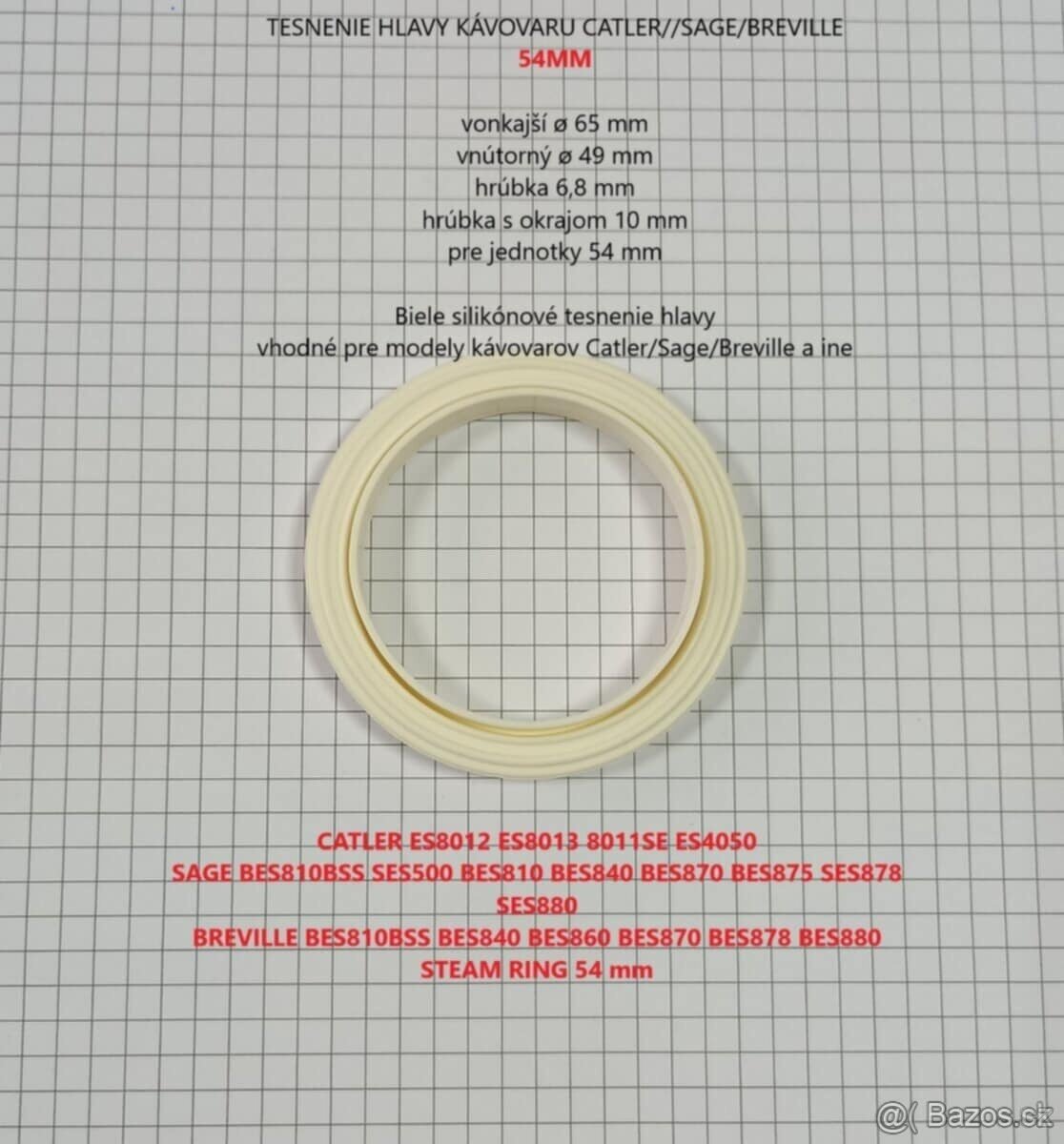 silikonová TĚSNĚNÍ HLAVY KÁVOVARU CATLER/SAGE/BREVILLE - 5