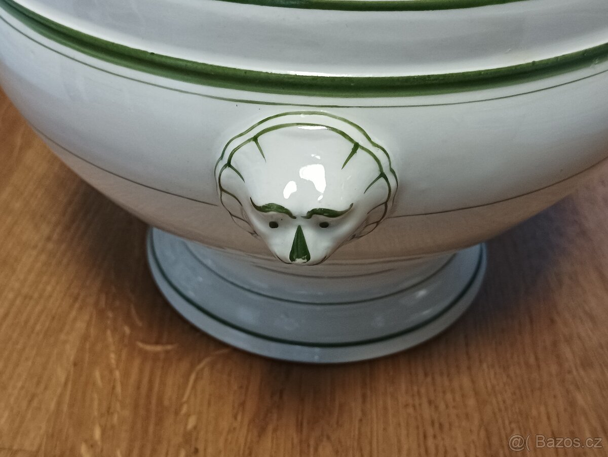 STAROŽITNÁ SECESNÍ PORCELÁNOVÁ MÍSA PIGOIS & JACQUET FRANCIE - 5