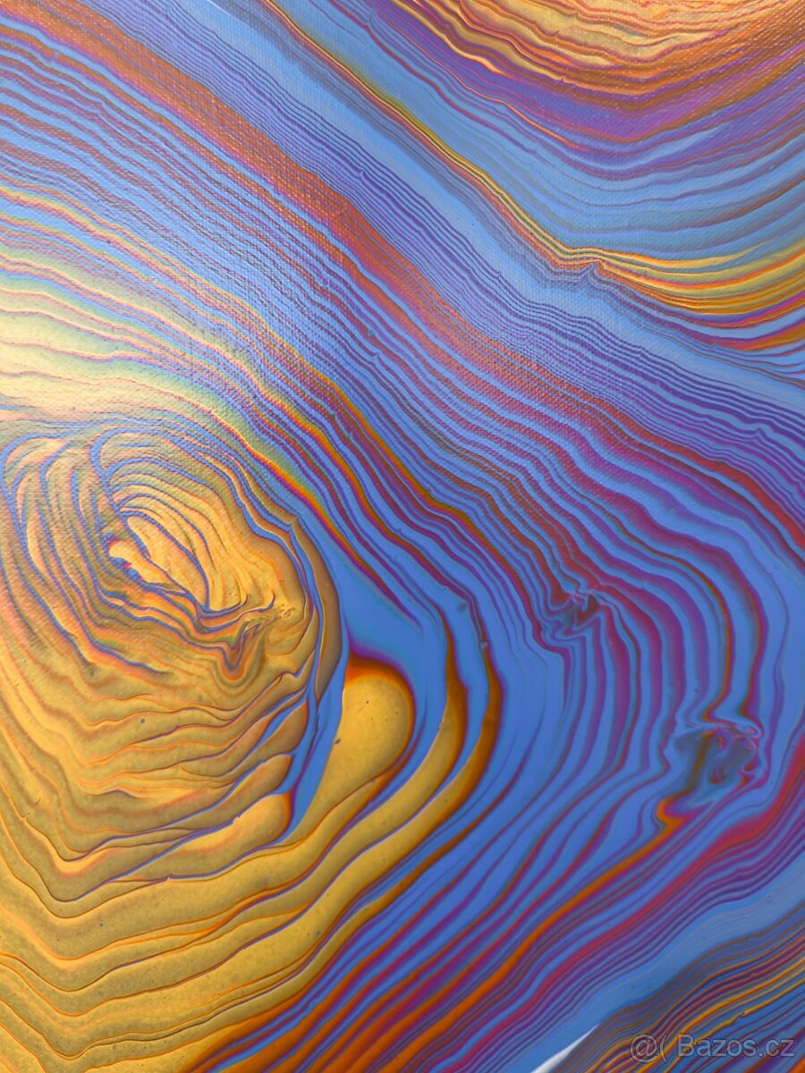 Akrylové obrazy - tekuté emoce, jméno Hra - 5