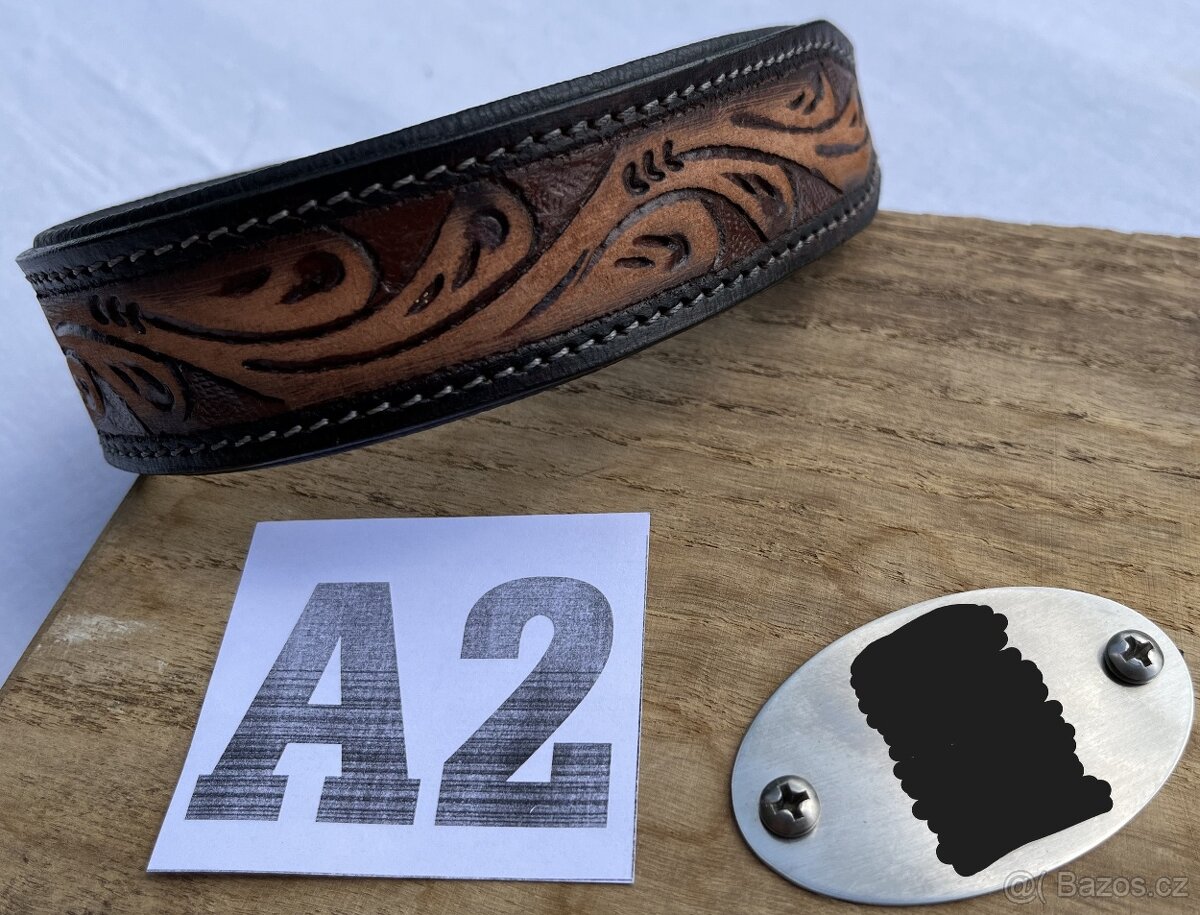 Kožený psí obojek MIX SLEVA - 5