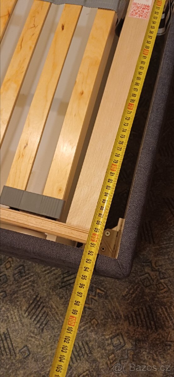 Čalouněná postel 90x200 s polohovacím roštem - 5