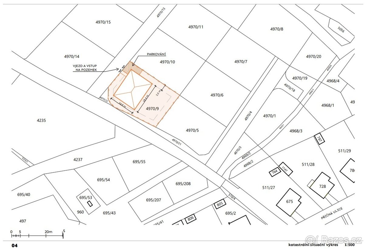 Prodej stavebního pozemku 900 m² – Kryry - 5