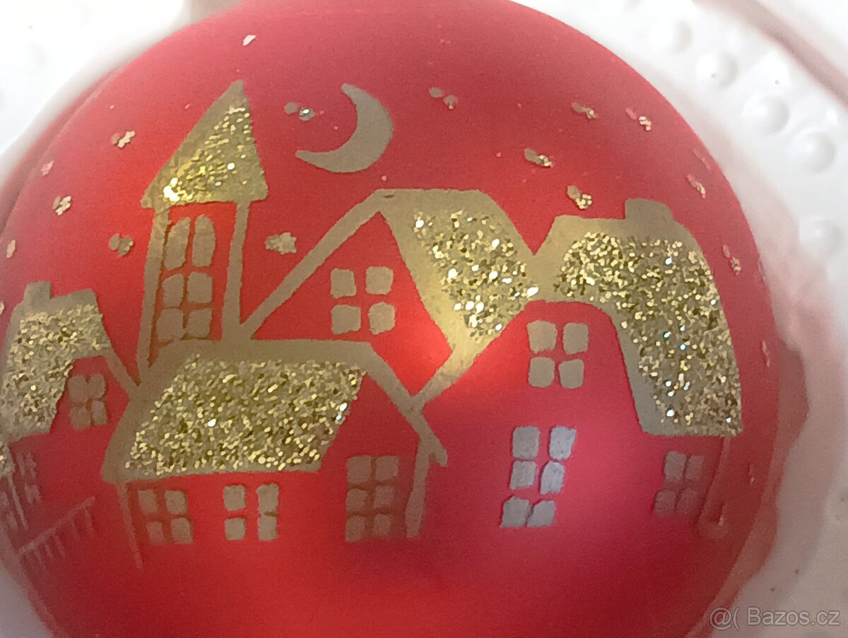 KRÁSNÉ STARÉ SKLENĚNÉ VÁNOČNÍ OZDOBY RETRO VINTAGE - 5
