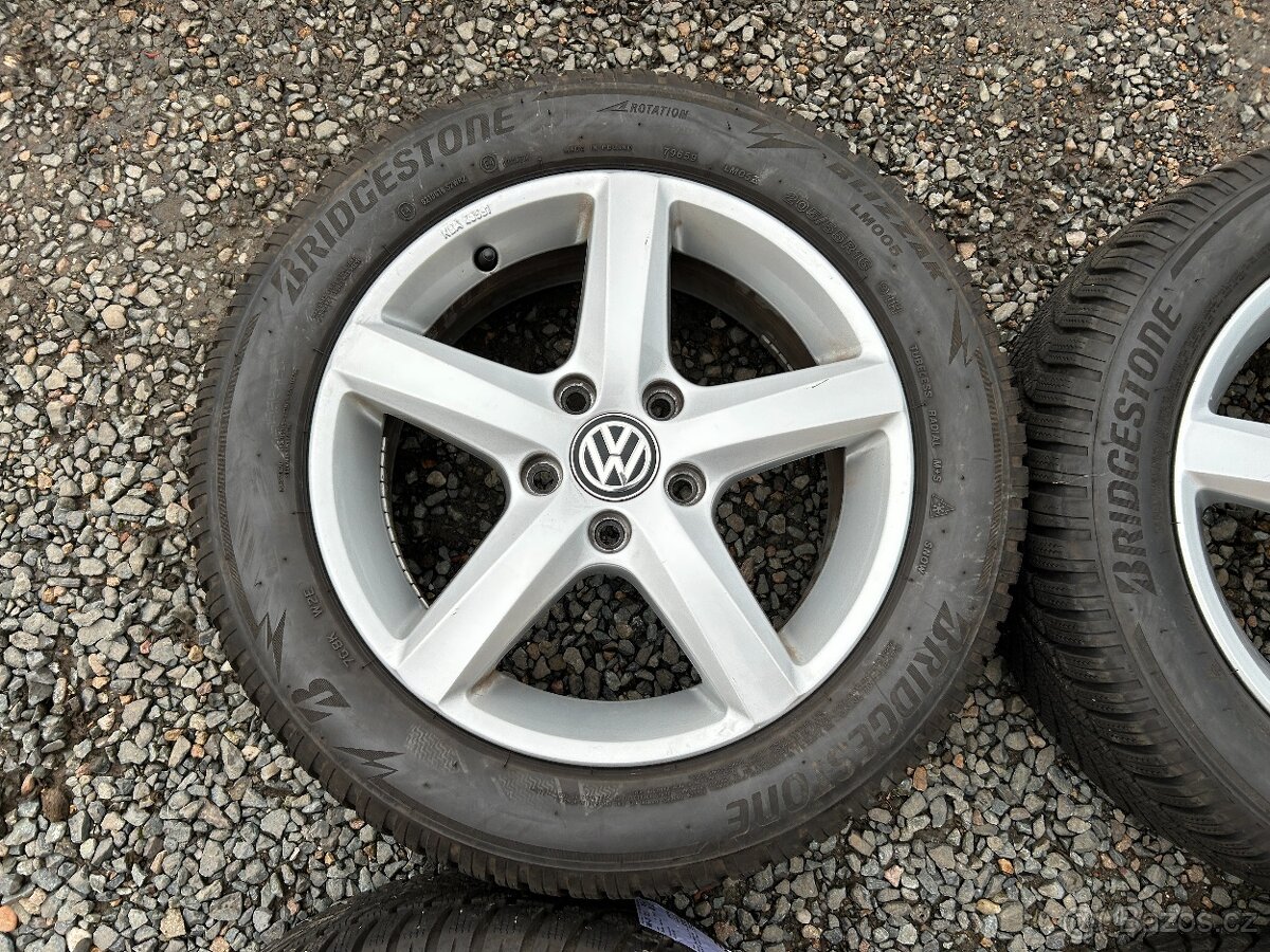 Alu orig zimní sada VW Aspen 5x112 6J ET48 205/55 R16 - 5