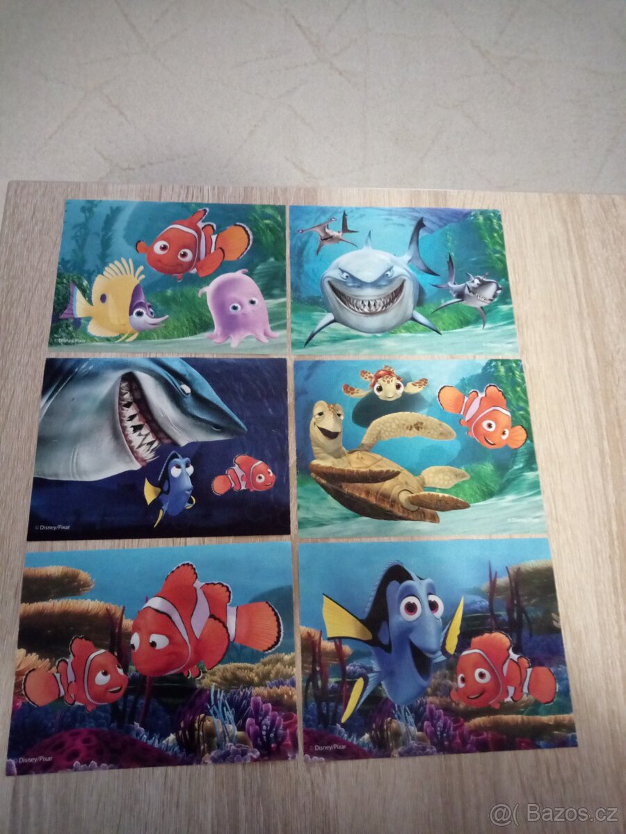 Dřevěné kostky s obrázky - Hledá se Nemo - 5