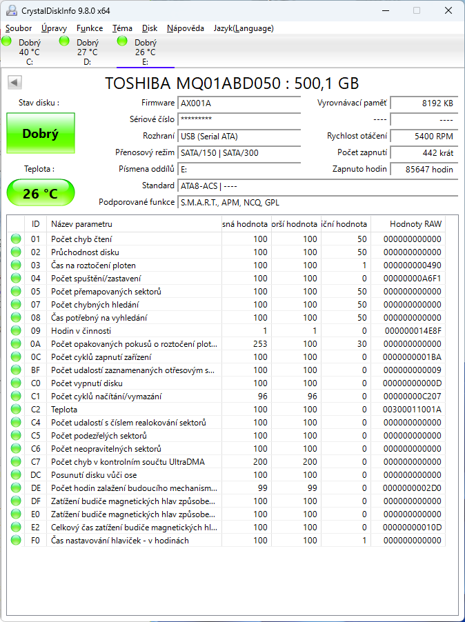 Rychlý externí disk ADATA 500 GB USB - 5