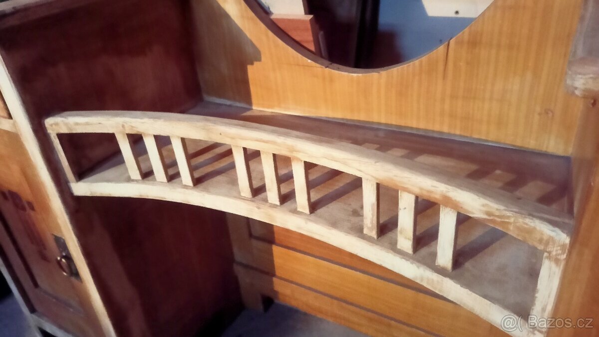 Toaletka, kosmetický stolek,masiv, renovace - 5