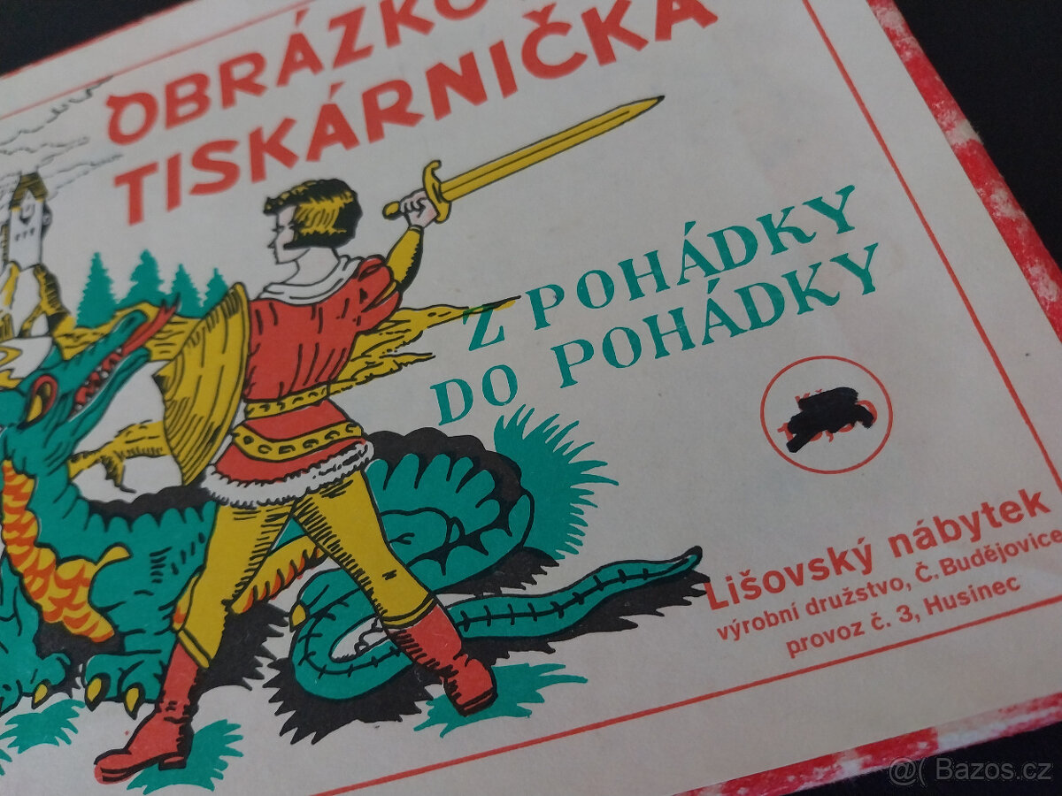 Obrázková tiskárnička, razítka, ze 60tých let - 5
