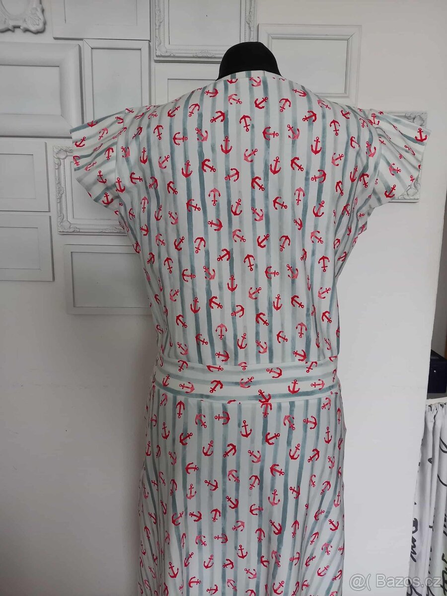 Bavlněné šaty s kotvami - 5