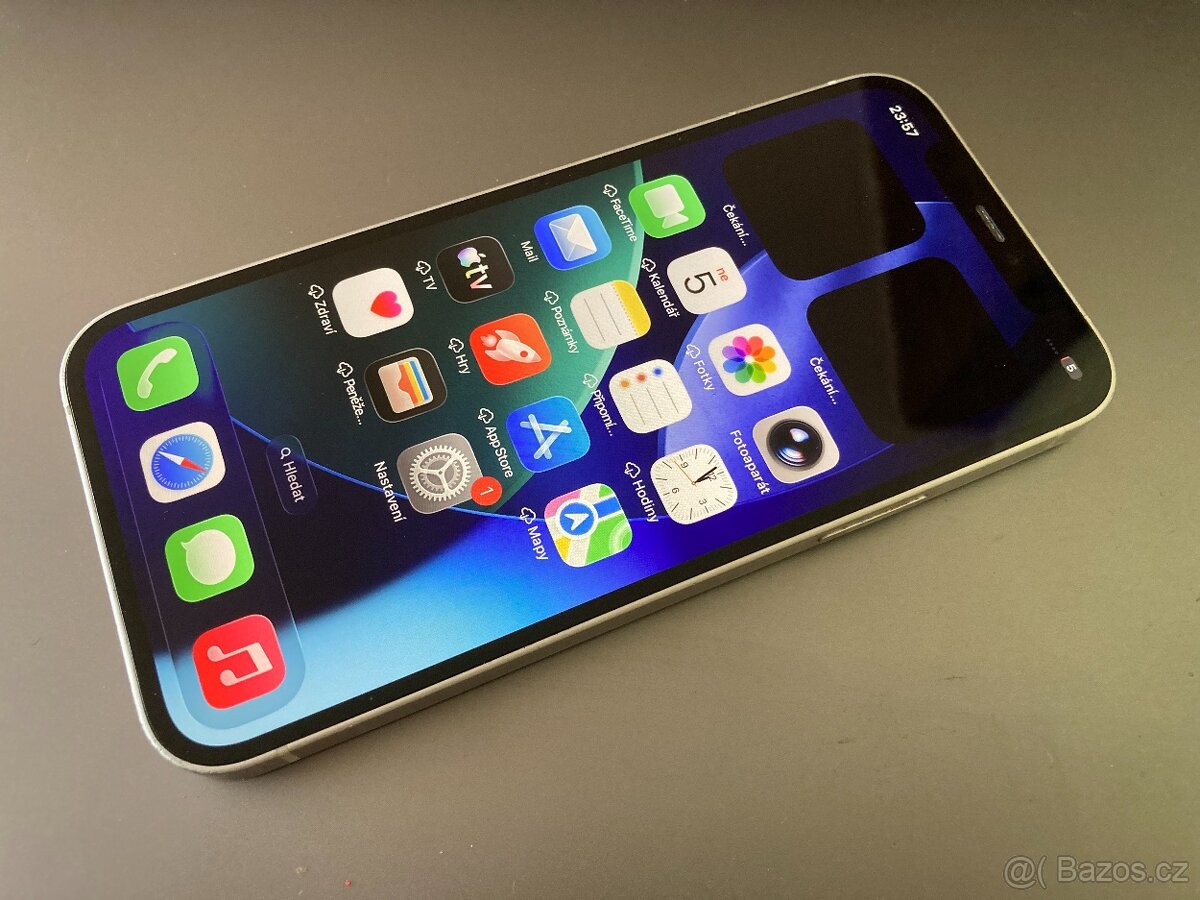 iPhone 12 128GB White, bat. 90%, záruka - 5