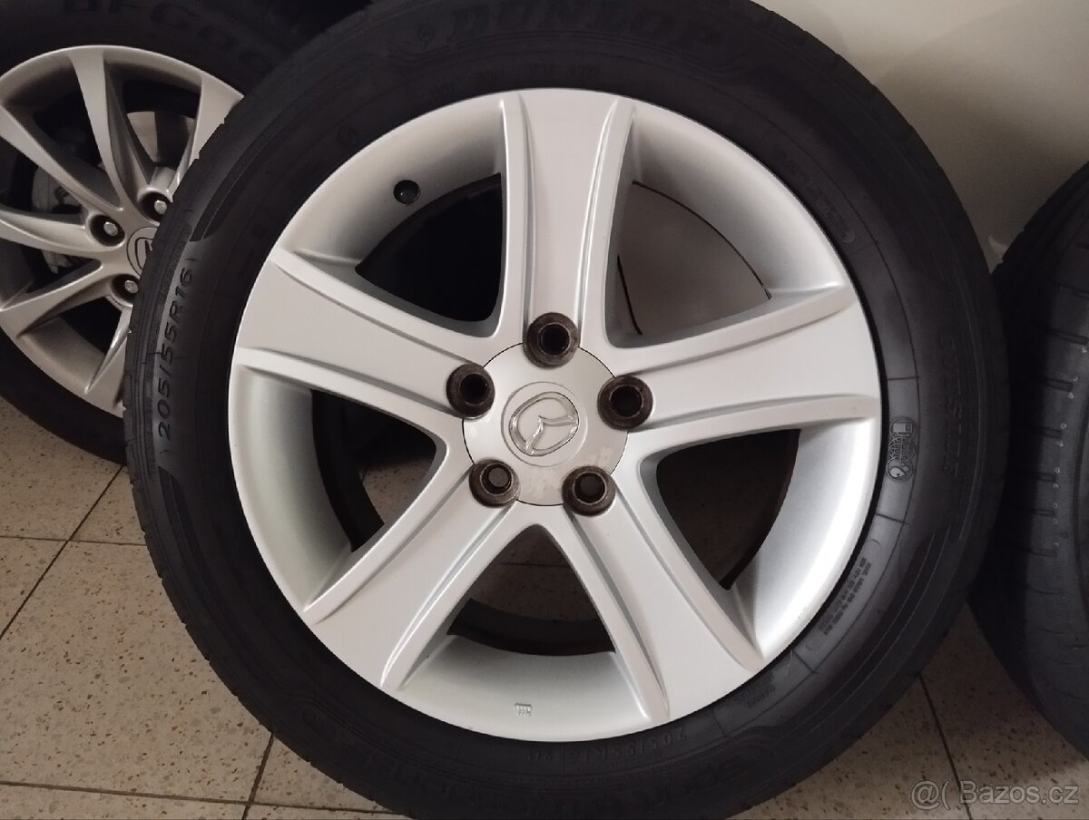 ALU 5x114,3 r16x7j ET 55, 205/55/16 Goodyear zánovní - 5