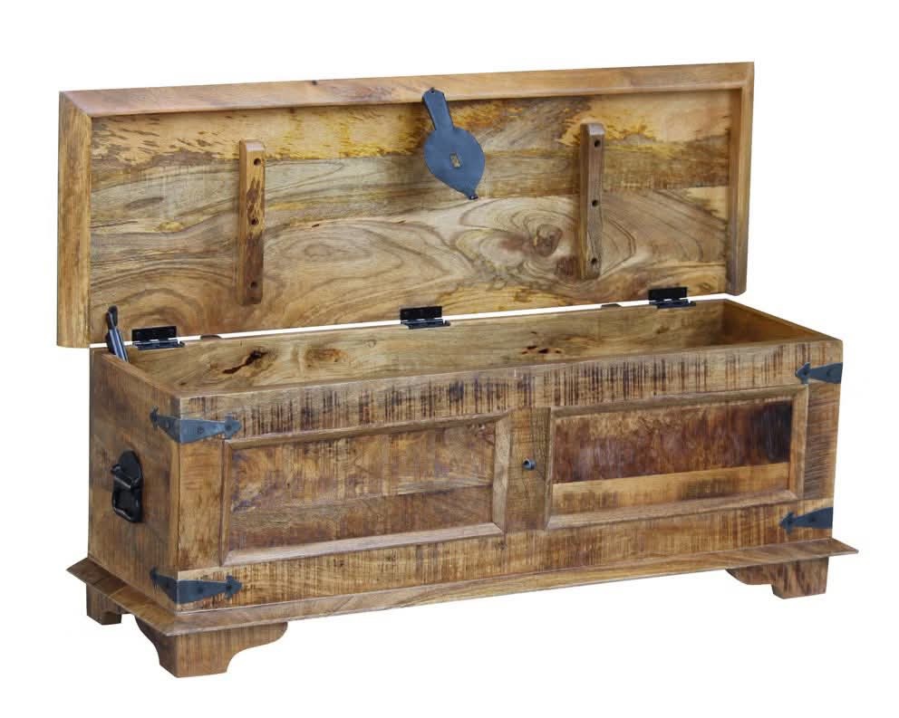 Nová vintage úložná truhla z mangového dřeva - 5