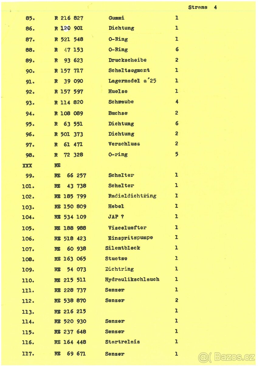 John Deere - náhradní díly a spotřební materiál - 5