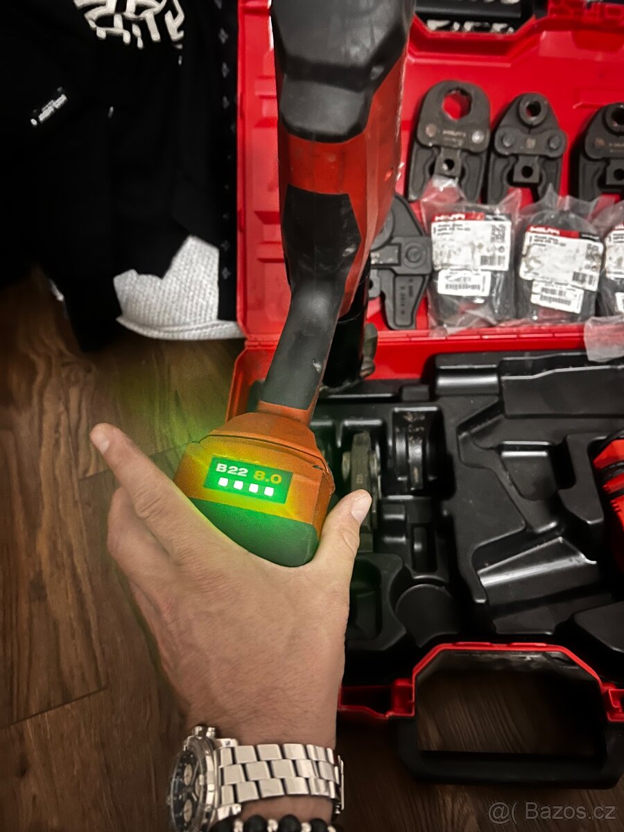 Hilti aku lisovací kleště +12xHilti čelisti V a TH - 5