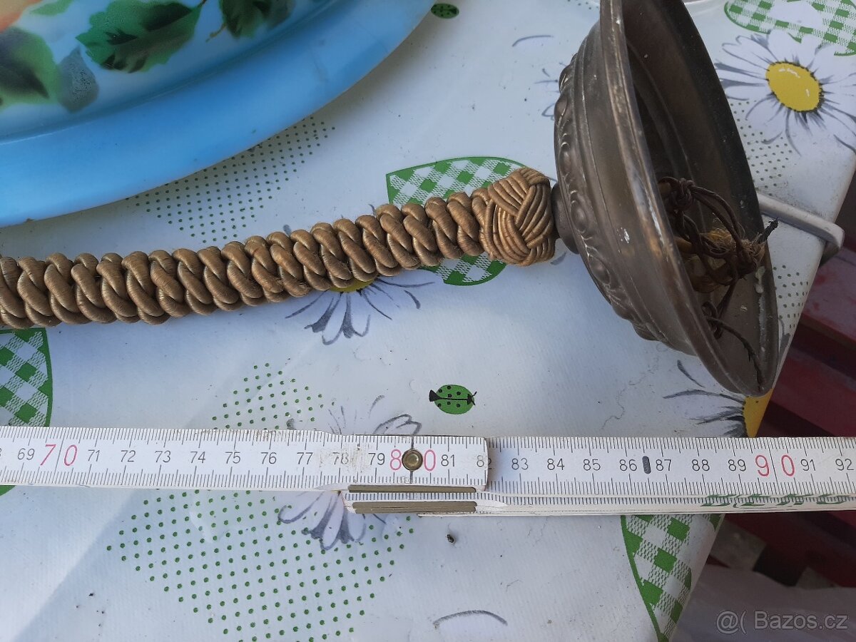 Secesní malovaný lustr - 5