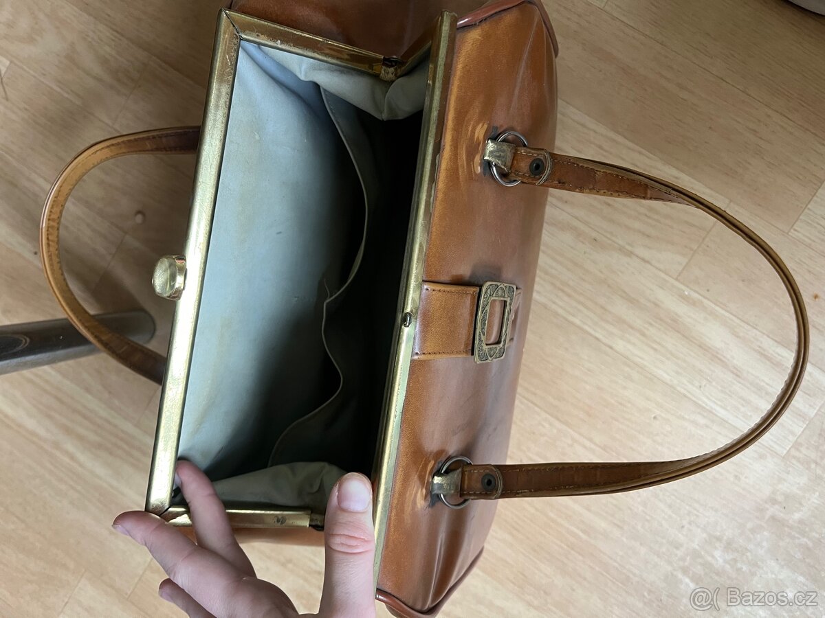 Retro kabelka hnědá - 5