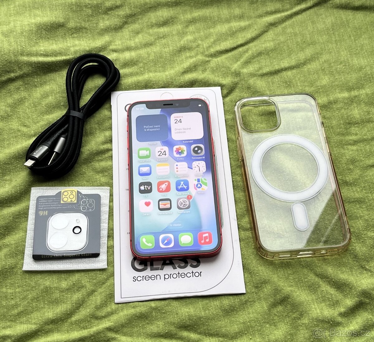 🍏 Apple Iphone 12 Mini 64GB RED 🍎 100% baterie 🔋 - 5