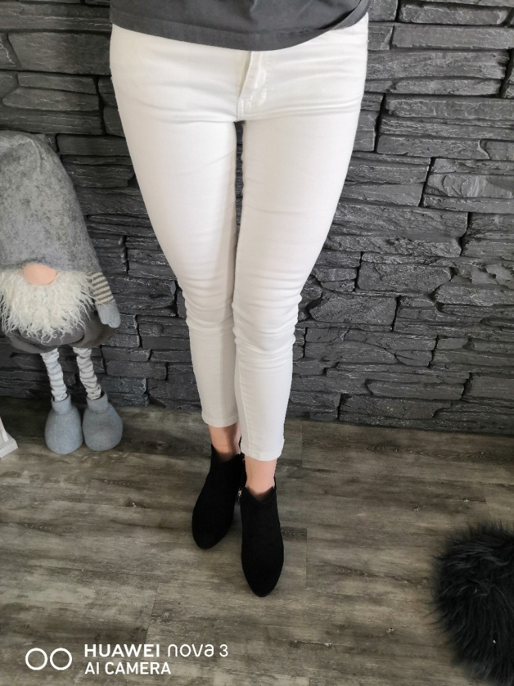 Bílé jeansy vel. XS - 5