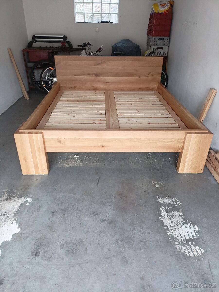 Masivní dubová postel 180x200 - 5