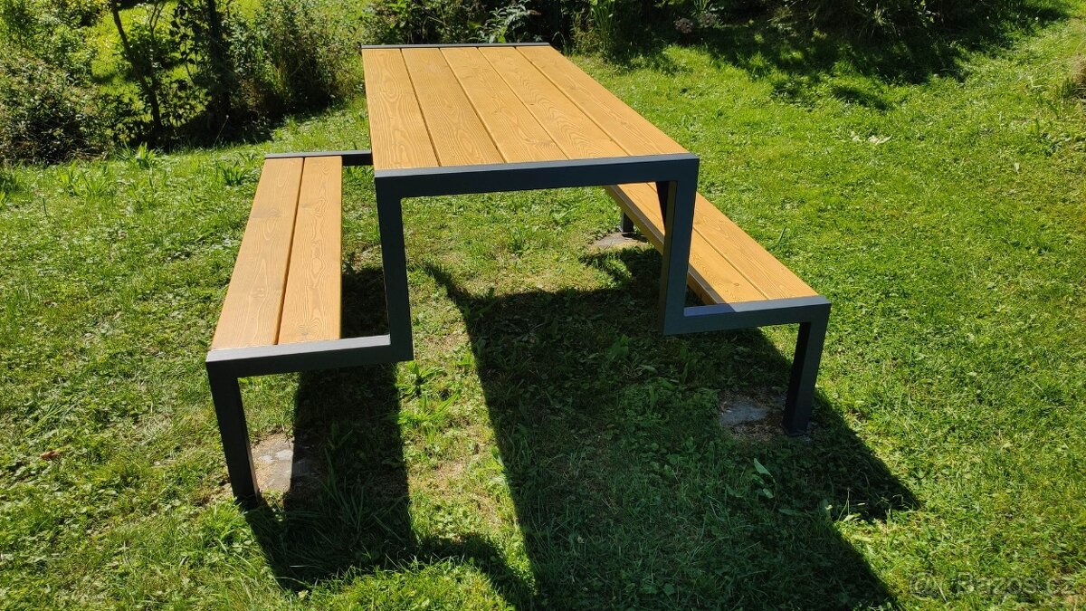 Nová zahradní lavička - Pivní set - 5