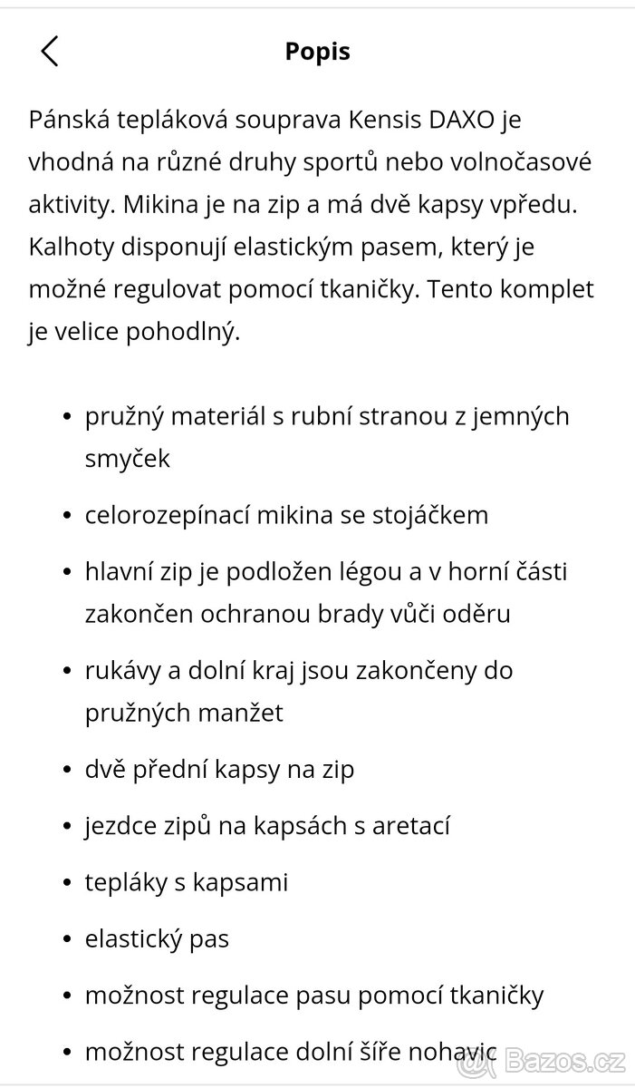 Pánská tepláková souprava Kensis, vel. M (chlapecké 170) - 5