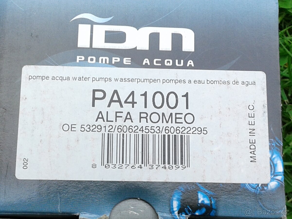 Alfa Romeo, NISAN - Vodní čerpadlo (pumpa) - NOVÉ - 5