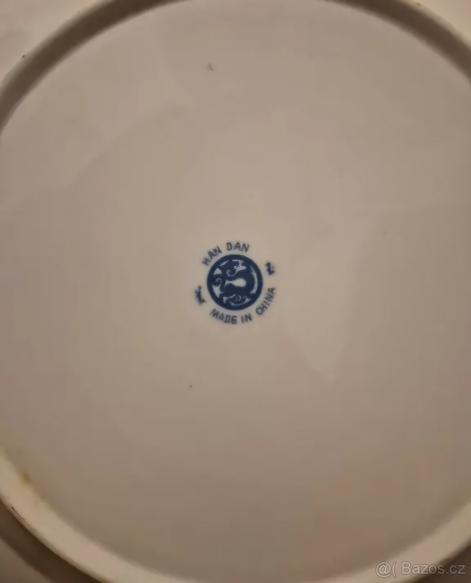 Modro bílé talíře a misky s čínským motivem 16ks - 5