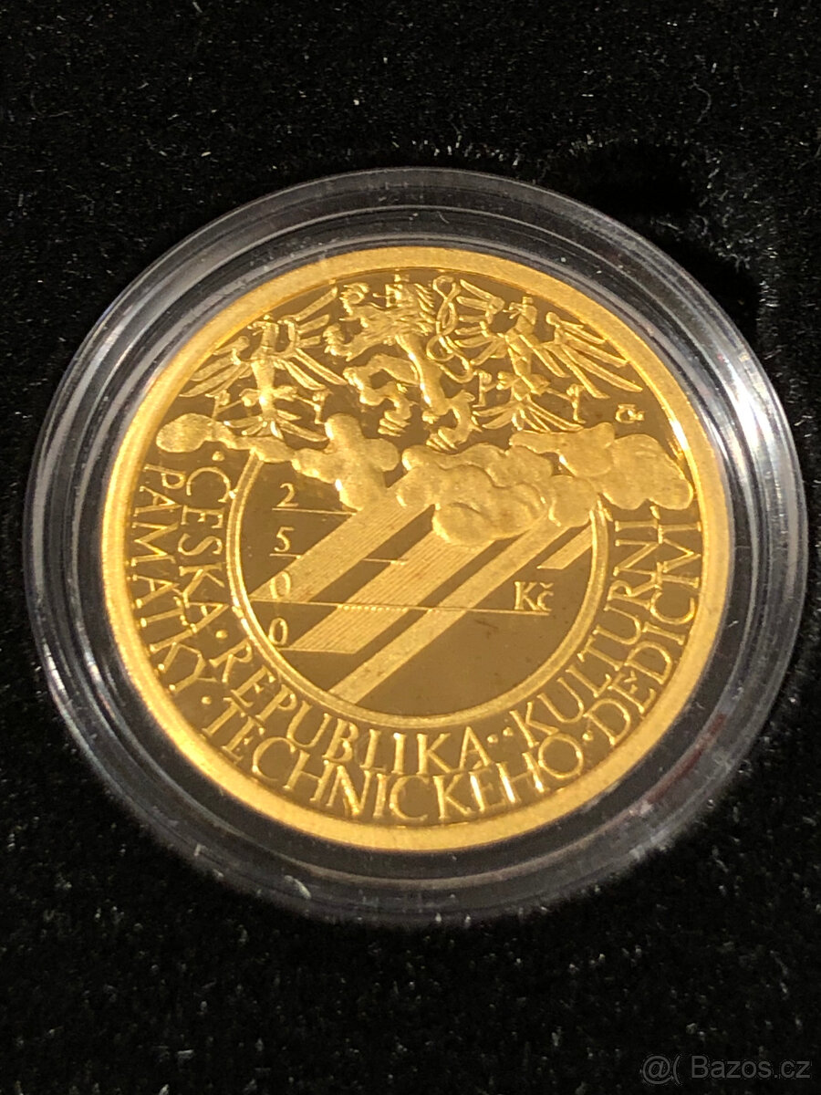 Zlatá mince Klementinum - observatoř proof - 5