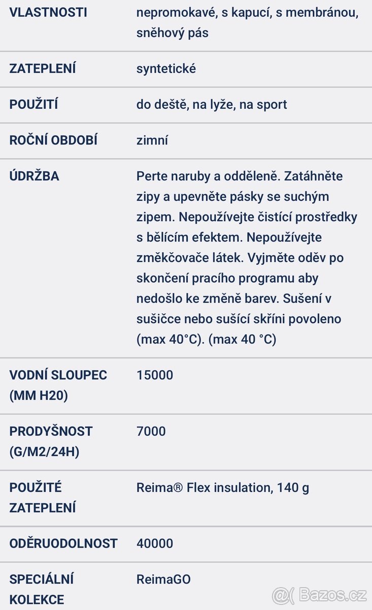 Bunda Reima na lyže, velikost 116 cm - 5