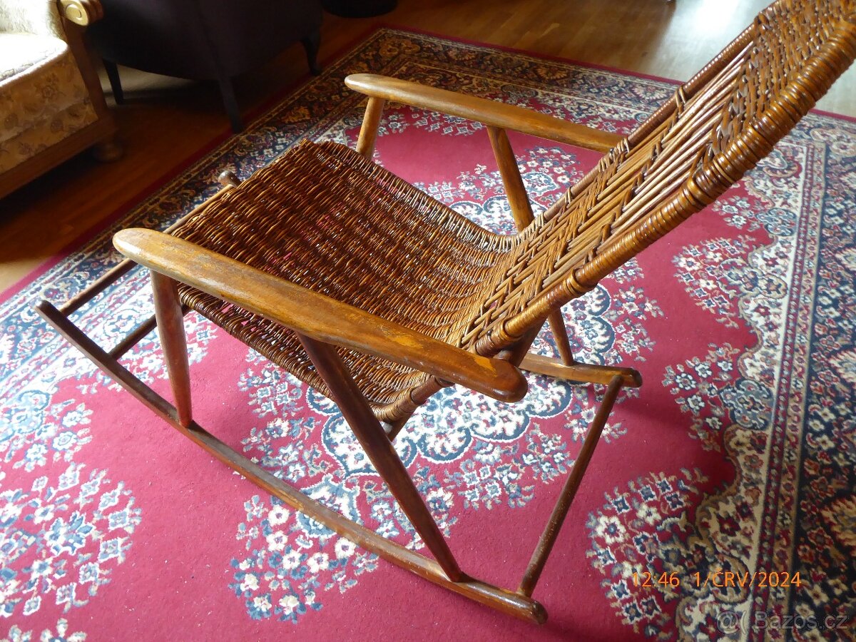 PROUTĚNÉ HOUPACÍ KŘESLO 60.LÉTA - 5