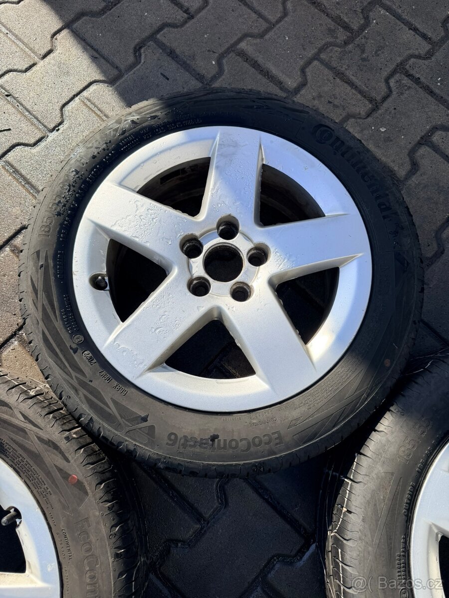 Kompl alu Ronal 5/100r15 + 185/55/15 letní Conti - 5