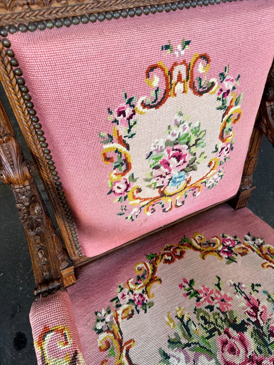 Starožitné Francouzské křeslo (132013) - 5