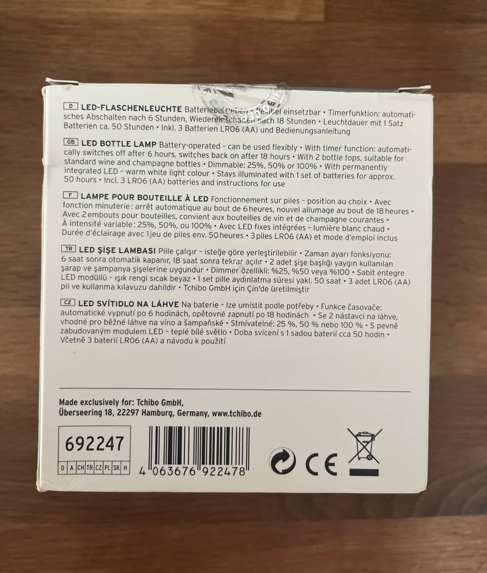 LED svítidlo na láhve - Tchibo - 5