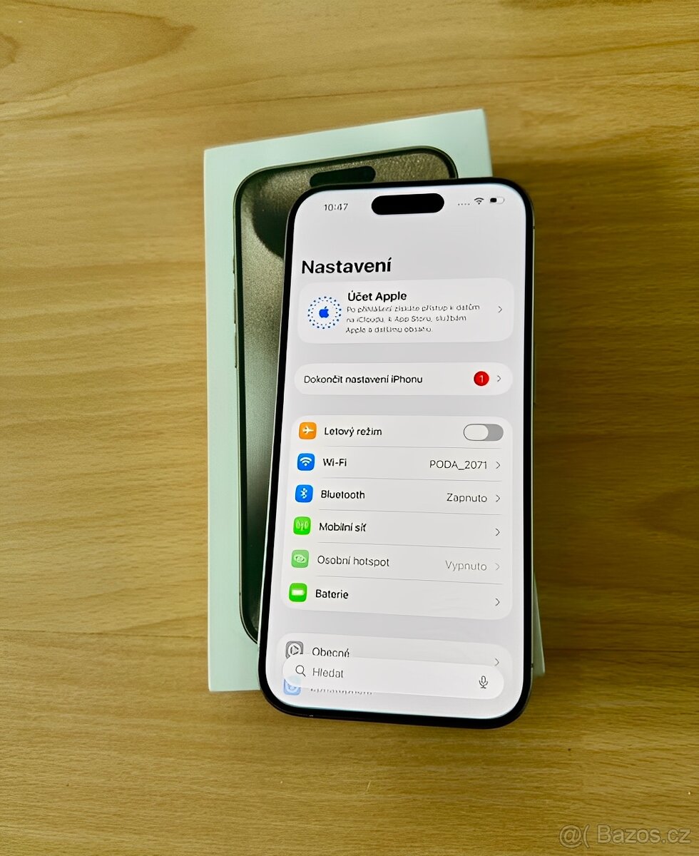 iPhone 15 Pro Natural Titanium BATERIE 100% TOP - 5