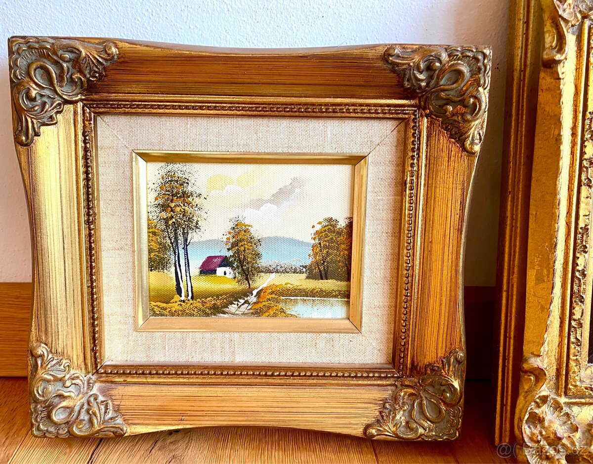 Staré krásné obrázky, olejomalba - 5